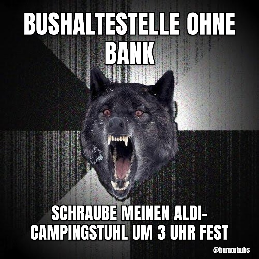Bushaltestelle ohne Bank — Strandkorb um 3 Uhr festschrauben