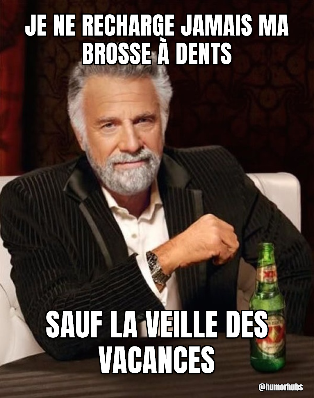 Je ne charge pas toujours ma brosse — mais quand je le fais, c'est éternel