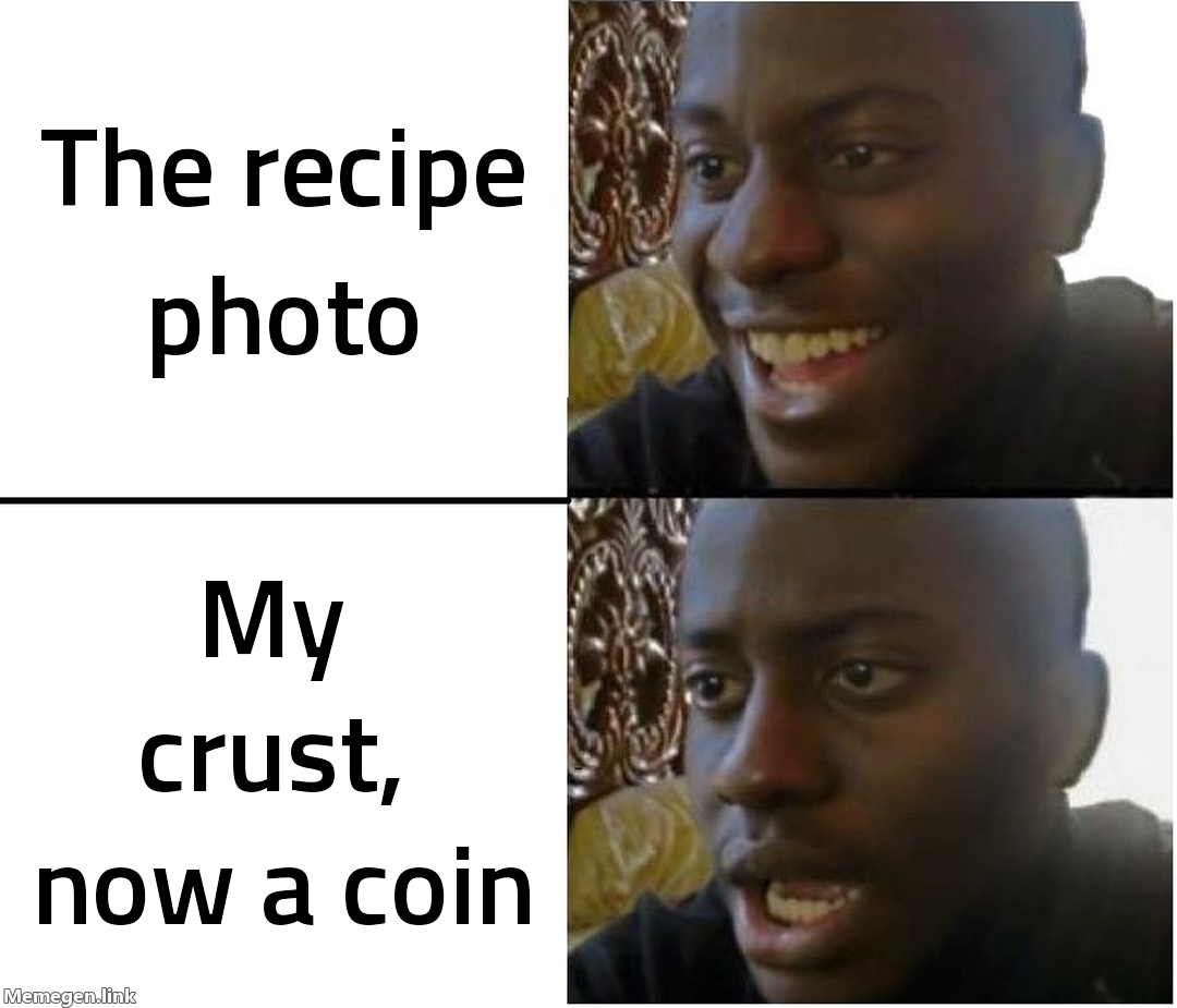 the recipe photo — my crust, now a coin