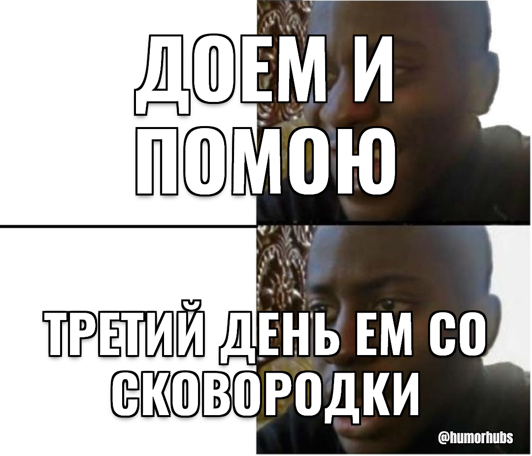 доем и помою — третий день ем со сковородки